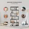 6 Tier S-Shaped Bookshelf Storage Display Bookcase Decor Z-Shelf